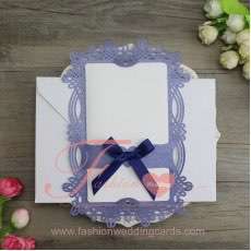 DIY Laser Cut Wedding Invitation With Ribbon